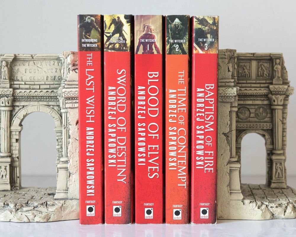 Andrzej Sapkowski THE WITCHER Series Lot of 5 (#1-5) Set Trade Paperback Books