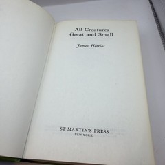 ALL CREATURES GREAT AND SMALL BY JAMES HERRIOT 1ST ED HC/Dj 1st Print