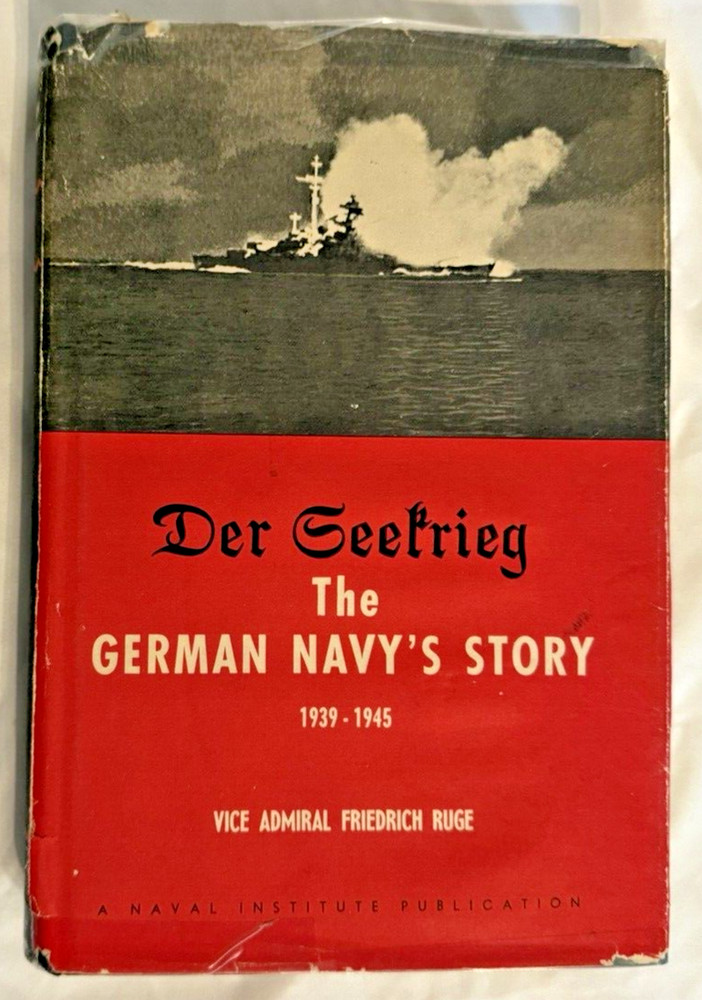 VG+ Der Geefrieg German Navy Story Friedrich Ruge 1957 Vintage Book HC DJ