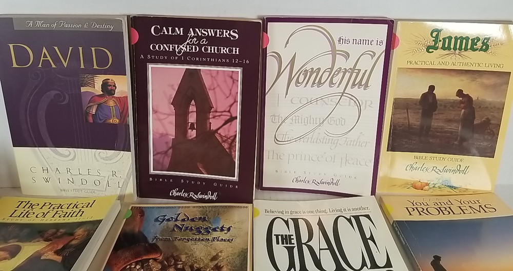 Charles R. Swindoll Books Lot of 21 Books Bible Study Guides Good Condition