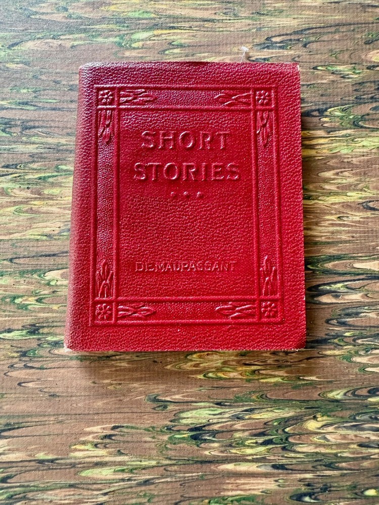 1921 Small RED Book Short Stories Maupassant New York Little Leather Library