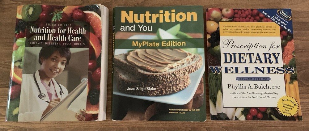 Mixed Lot of 3 Books Nutrition Healing Dietary Wellness Food Health Healthcare