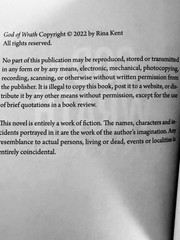 God of Wrath (Legacy of Gods Book #3) by Rina Kent .. 2022 1st Ed TRD PBK .. OOP