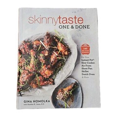 Skinnytaste One Done 140 No-Fuss Dinners Hardcover Cookbook Meal Gina Homolka