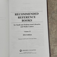 Recommended Reference Books Vol 32 2012 Hysell Ex-Library Very Good Condition