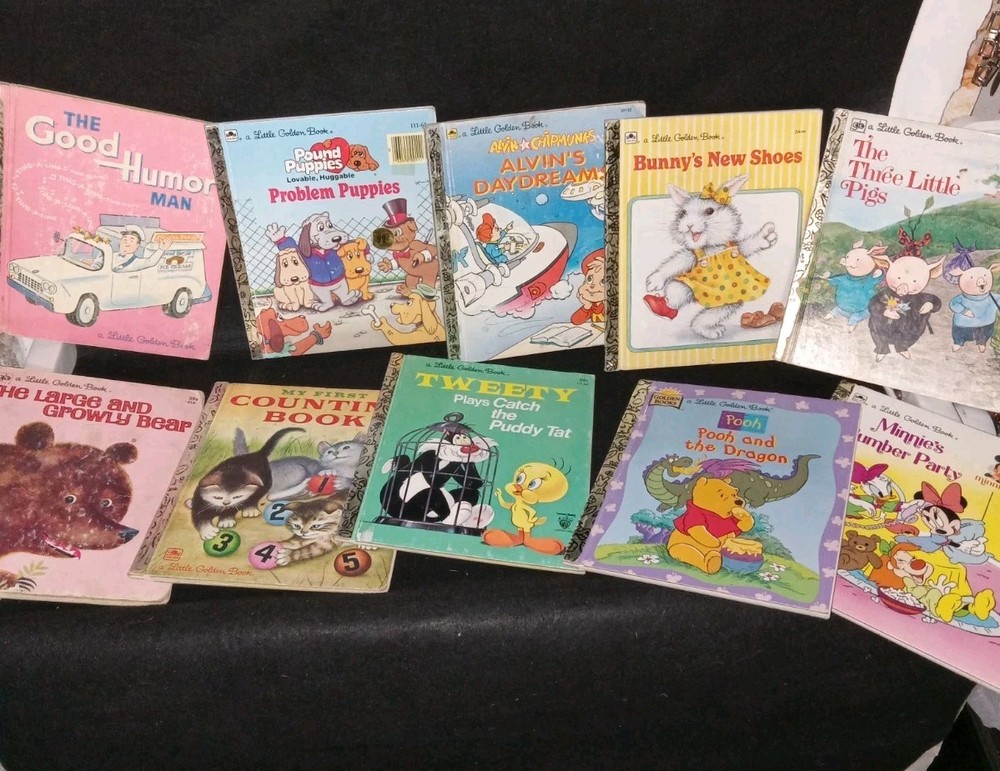 Little Golden Book – Various Titles – Lot of 10 Vintage