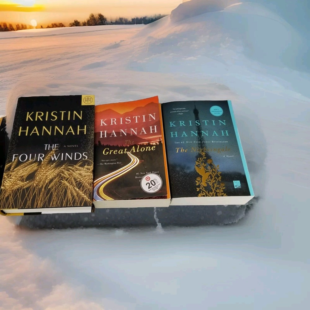 ✅LOT Of 3 Kristin Hannah Books The Great Alone The Nightingale The Four Winds