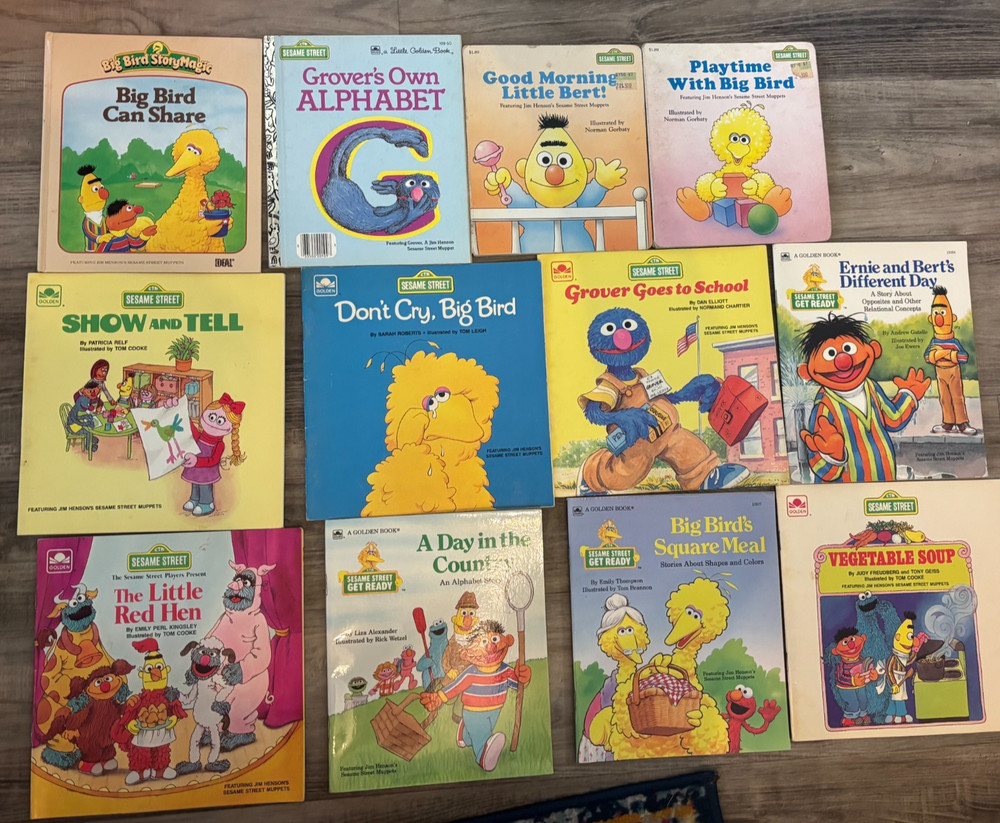Lot Of 12 Sesame Street Children’s Books Mixed Titles PB HC Elmo Ernie Big Bird