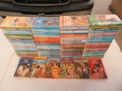 HUGE Lot of (97) VINTAGE 1980s HARLEQUIN ROMANCE MULTI COLOR COVER SERIES Books