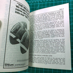 Vintage 1976 Football Case Book Rules National Alliance NFHS Blue Softcover