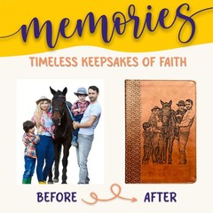 Personalized KJV Everyday Study Bible, Custom Photo Engraved, Christian Gifts