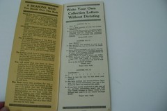 Self-dictating Collection Letters 1921 Pamphlet