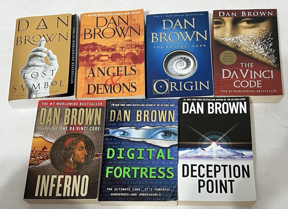 Dan Brown ROBERT LANGDON Complete Series Lot of 7 (#1-7) Set Books Da Vinci VG+