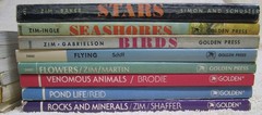 14 Golden Press Nature Guide Lot Rocks Stars Flowers Fossils Insects Weather +