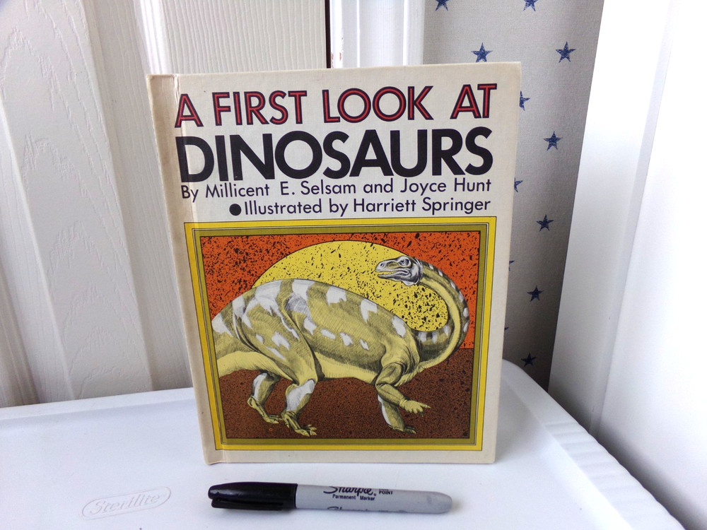 By Millicent E. Selsam A First Look at Dinosaurs Science Vtg Hardcover Book 1982