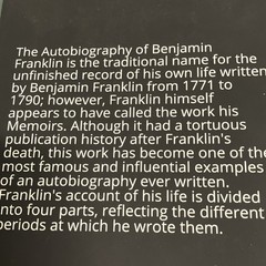 Benjamin Franklin Autobiography Trade Paperback 2019 Independently Published