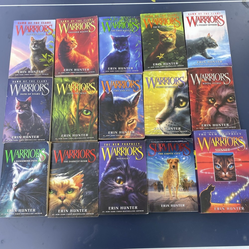 Erin Hunter Warriors Book Lot 2 Complete Sets Plus Extras!!! Refer to Photos!!!