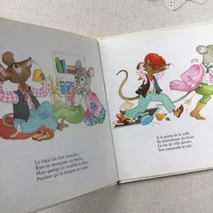 French Vintage Picture Book Jean de La Fontaine Fables 22cm Hardcover 24p