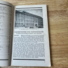 Germany Travellers’ Guide 1930s Vintage Travel Map Darmstädter Bank