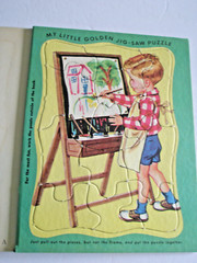 Little Golden Book Jerry At School Complete Puzzle „A” 1st Edition 1950 #94