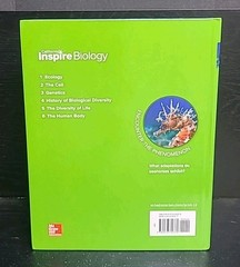 California: Inspire Biology Student Edition SE McGraw Hill ~ Unused Copies