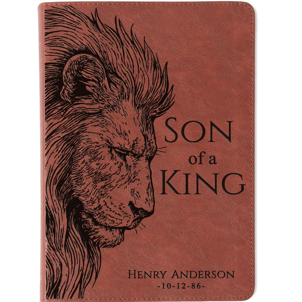 Personalized ESV Men’s Study Bible, Son of a King Lion Design, Name Engraved