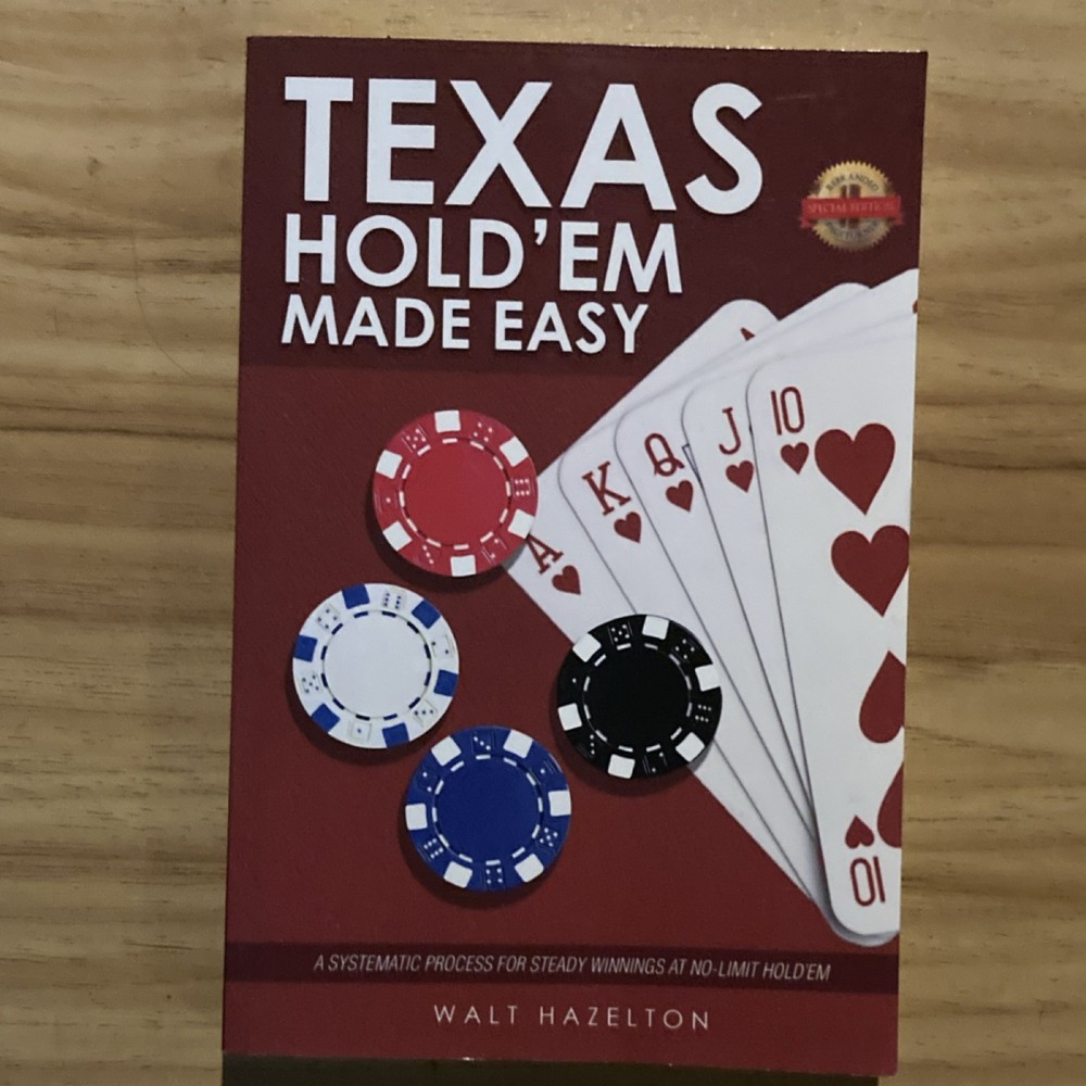 Texas Hold’em Made Easy by Walt Hazelton Paperback Card Games Poker Book