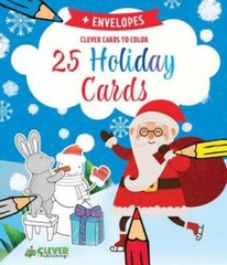 25 Holiday Cards (Clever Cards To Color) – Cards By Clever Publishing – GOOD