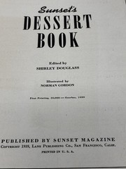 Sunset’s Dessert Book Signed Shirley Douglass 1st Edition VTG 1939 47 pgs