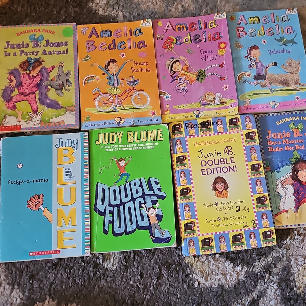 Junie B. Jones & Judy Blume Paperback Books Lot of 8 Kids Humor Ages 4-8.