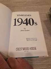 1940s Hardcover Jane Duden Ex Library