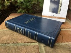 KJV Large Print Bible | Blue Faux Leather | Thumb-Indexed | King James Version