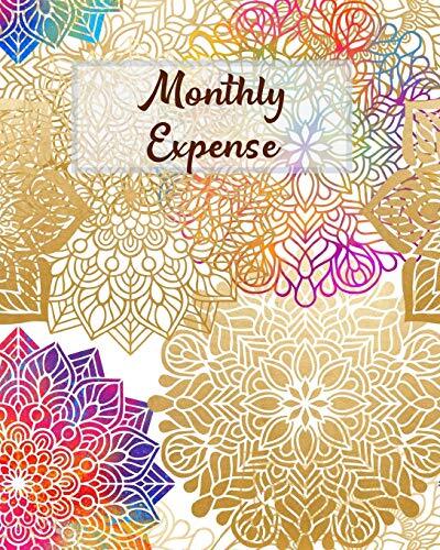 Monthly Expense: x Mandala Design Cover 8 x 10 inches 102 pages 9781686044601-,