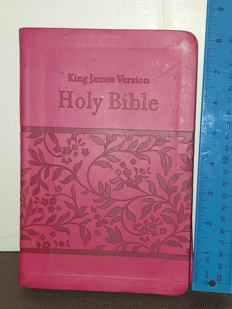 Red King James Version Holy Bible Imitation Leather Small Print in English