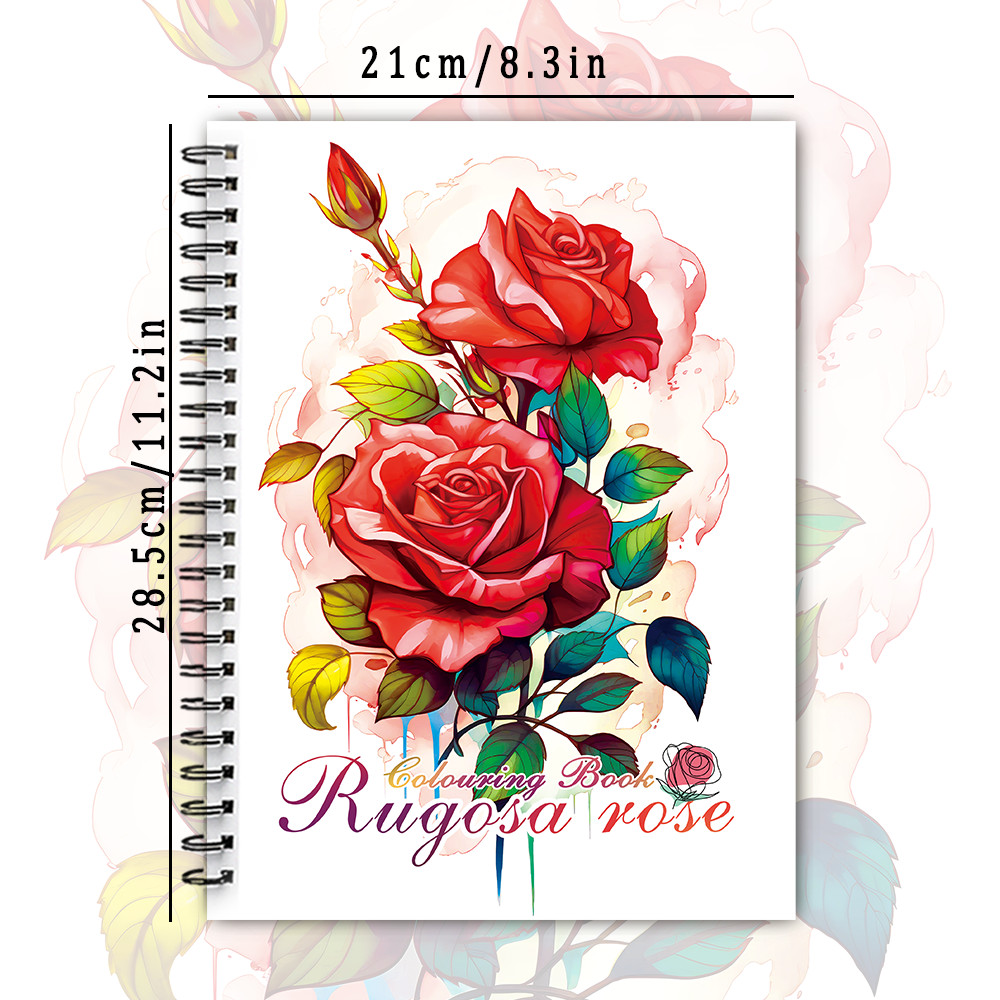 Spiral Coloring book -30 Sheets adult coloring book, 11.3 x 8.3 inches, 100g thi