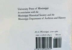 Art In Mississippi 1720-1980 by Patti Carr Black NEW hardcover First Edition