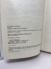 Daniel — Word Biblical Commentary Vol 30 Hardcover 1989 Goldingay Unmarked Pages
