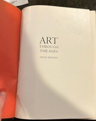 ART THROUGH THE AGES Fifth Edition, Hardcover, HUGE – 5 pounds! 802 pgs., ©1970