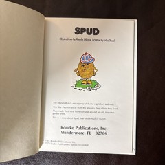 1981 SPUD A Munch Bunch Book Hardcover by Giles Reed
