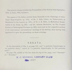 Transactions of the Pathological Society 1881-83 of Philadelphia 1884 Hardcover