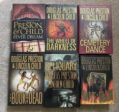 Preston & Child lot 6 Hardcover Books Wheel of Darkness Cemetery Dead Death