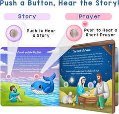 Christian Bible Stories Book for Toddlers 13 Stories and Prayers Musical Toy