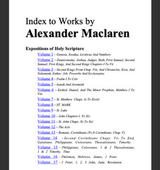 Expositions of Holy Scripture by Alexander MaClaren-Bible Commentary/Sermons DVD