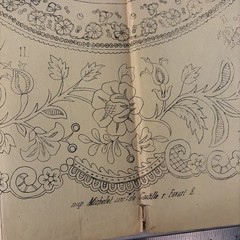 Rare Antique French Embroidery Pattern Sheet – Cendrillon Journal (January 1858)