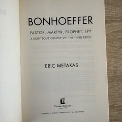 Bonhoeffer Pastor Martyr Prophet Spy Eric Metaxas Hardcover Biography Book
