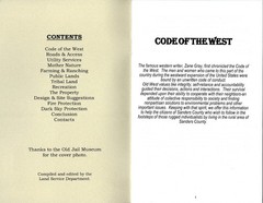 Code of the New West, Sanders County, Montana… Western Americana