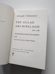 The Gulag Archipelago Set Vol 1 & 2 by Aleksandr I. Solzhenitsyn 1st Edition Lot