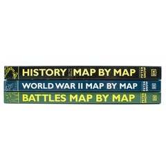 Map by Map Series 3 Books Collection Set (Battles, History of the World & World
