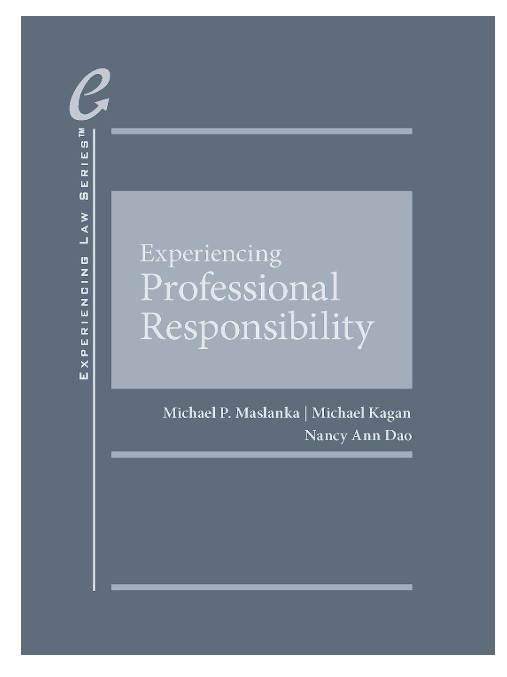 Experiencing Professional Responsibility – Hardcover, by Maslanka Michael NEW!