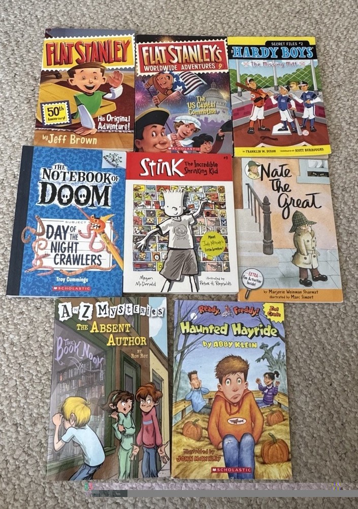 BOYS Lot Of 8 Books ~ 5-10 Years Old – Grades 1-5 Classroom Library Homeschool